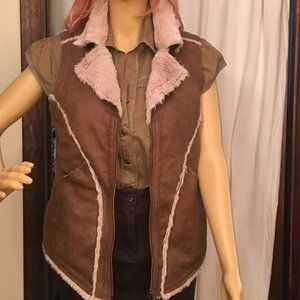 Faux leather Vest- BRAND NEW